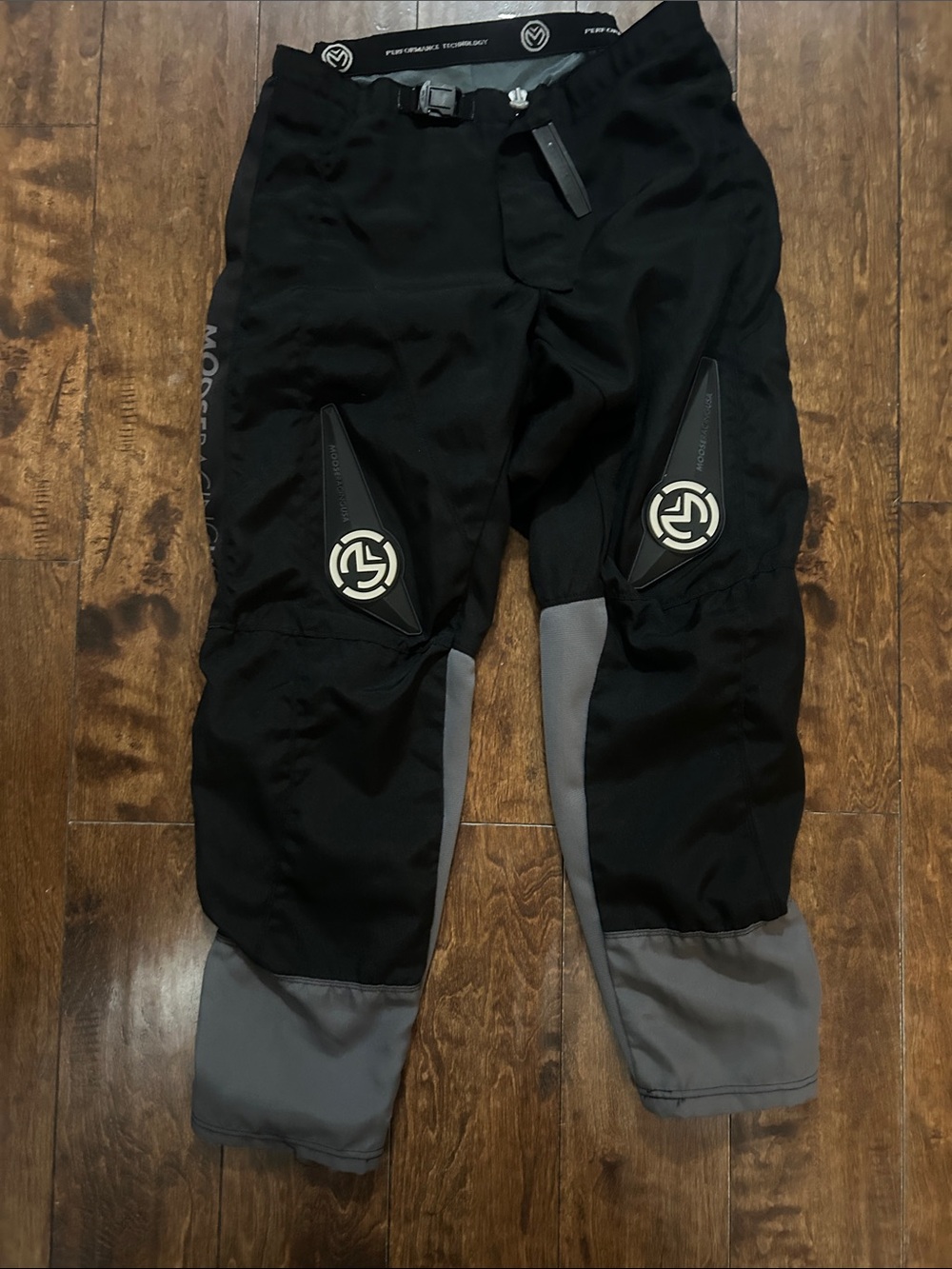 Men's Black and Gray Cargo Pants with Performance Panels